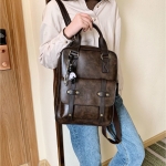 Mochila Bolso Retro Vintage Doble Bolsillo Gran Capacidad Il - Imagen 6