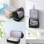 Neceser Travel Organizador Para Colgar Color Bordó Diseño De La Tela Bordo - Imagen 2