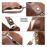 Bolso Cartera Estilo Hobo En Cuero Pu Gran Capacidad Vintage - Imagen 3