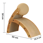 Juguete Rascador Para Gatos Doble Con Bola Y Carton Color Marrón - Imagen 5