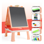 Pizarra 4 En 1 Pizarron Con Tiza Y Marcador + Juegos De Mesa - Imagen 4