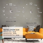 Reloj De Pared 3d Con Números Grandes Decoración - Imagen 3