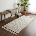Alfombras Nórdicas Vintage Con Borlas Flecos Textil 90 Cm Diseño De La Tela Opción 6 - Imagen 3