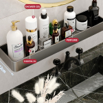 Estante Repisa Soporte Para Baño Aluminio 40 Cm - Imagen 4