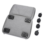 Mochila Carrito Transportador Gatos Dos Pisos Con Ruedas Diseño Negro - Imagen 3