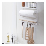 Portarollo Acero Colgante Imantado Repisa Estante Cocina Bañ - Imagen 14