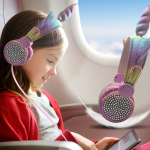 Auriculares Infantiles Unicornio Con Brillos Lol - Cable Color Multicolor - Imagen 4