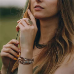 Pulsera Brazalete De Piedra Multicapa Bohemio Retro - Imagen 4