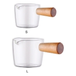 Jarra Medidora Cafe Alcohol Salsas Vidrio Y Madera 100ml - Imagen 5