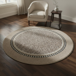 Alfombra Circular De Interior Living 100cm Decoración - Imagen 10