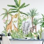 Vinilo Decorativo De Pared Animales Selva Adhesivo Sticker - Imagen 2