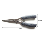 Pinza Pesca Acero Inox. Saca Anzuelo, Corta Tanza, 16cm - Imagen 5