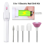 Torno Para Uñas Cabezales Pedicura Manicura Esmalte Color Blanco - Imagen 5