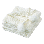 Manta De Lana Con Borlas Throw Blanket Sofa 110x150cm - Imagen 2