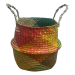 Cesto De Fibra Natural Canasto Ratán Decoración Multiuso M - Imagen 4