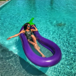 Inflable Piscina Flotador Con Malla Diseño Berenjena 190cm - Imagen 2