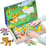 Caja Pizarra Didactica Con Puzzle Magnetico Y Marcadores - Imagen 2