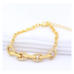 Pulsera Cadena Gruesa Eslabones Anchos Ajustable - Imagen 5