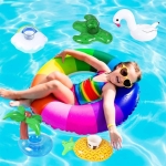 Set X10 Posavasos Inflable Para Piscina Diseño Cactus - Imagen 5