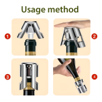 Tapón Para Botella Champagne Acero Inoxidable - Imagen 4
