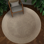 Alfombra Circular De Interior Living 100cm Decoración - Imagen 5