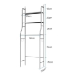 Organizador Vertical 3 Estantes Para Baño Aluminio - Imagen 7