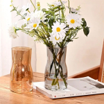 Florero De Cristal 16cm Vidrio Decoración Cuello Curvo - Imagen 3