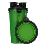 Botella Paseo 2 En 1 + Plato Bebedero Y Comedero Mascotas Color Blanco - Imagen 5