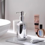 Dispensador Jabon Liquido O Cremas Para Baño Metalizado - Imagen 7