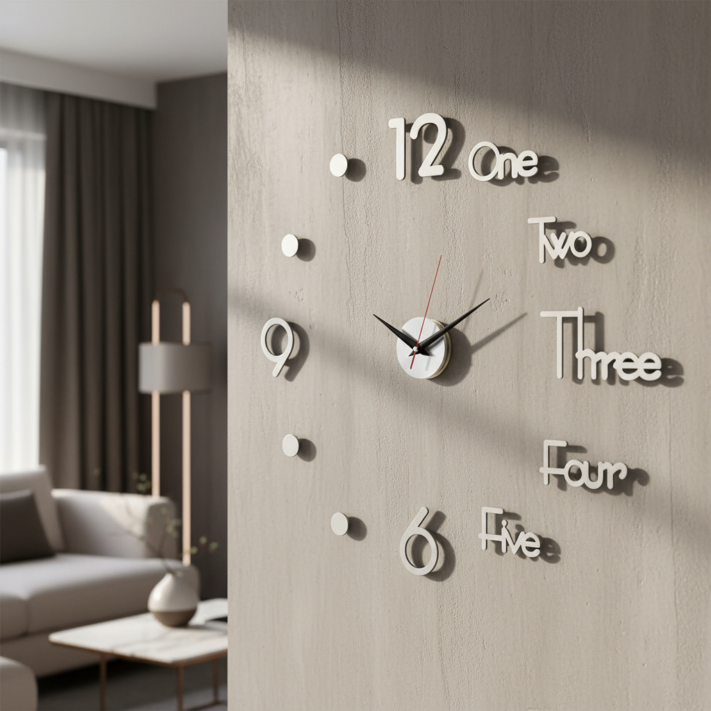 D_882565-MLU98417032876_112025-F.jpg Reloj De Pared 3d Con Números Grandes Decoración - Imagen 1