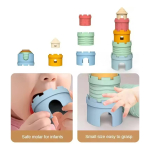 Juguete Juego Montessori Torre Apilable Para Bebes Color - Imagen 4