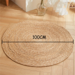 Alfombra Redonda De Rattan Grande Sala De Estar Dormitorio - Imagen 9