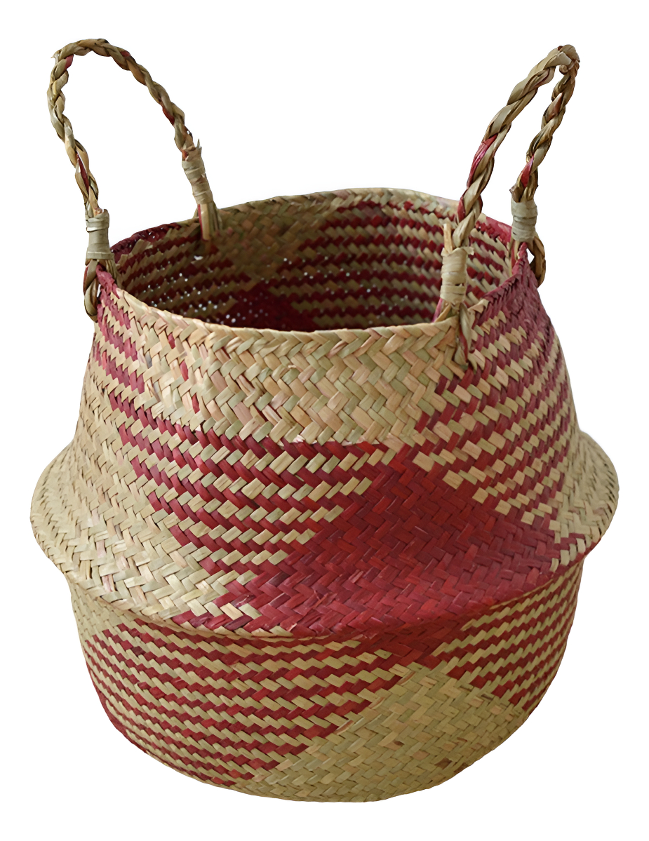 D_892381-MLU89741769768_082025-F.jpg Set X3 Cesto De Fibra Natural Canasto Decoracion Multiuso - Imagen 1