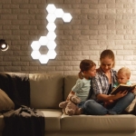 Lampara Touch Moderna Hexagonal Led Original Decoracion Hoga - Imagen 4