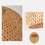 Lampara Colgante De Techo Bambu 30cm X 18cm - Imagen 4
