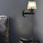 Lampara Aplique Minimalista Facetada Para Dormitorio Cónico - Imagen 7