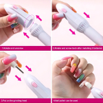 Torno Para Uñas Cabezales Pedicura Manicura Esmalte Color Blanco - Imagen 4