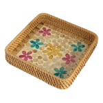 Bandeja Decorativa En Rattan Varios Diseños - Chica - Imagen 16
