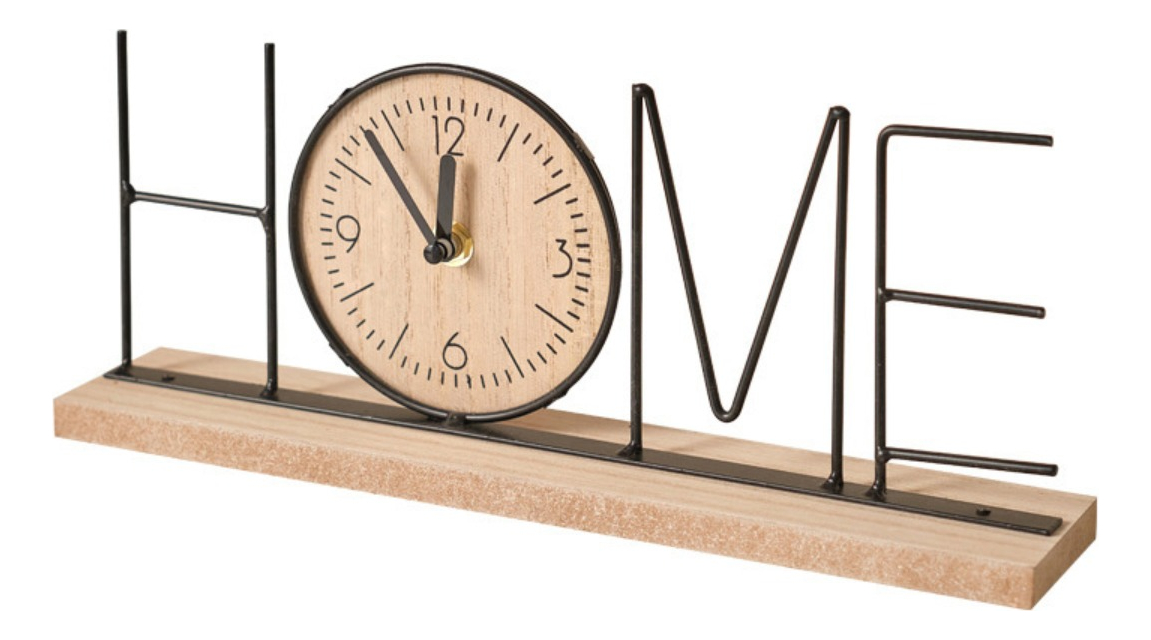D_899347-MLU82474593806_022025-F.jpg Reloj De Mesa Escritorio Silencioso En Madera Letras - Imagen 1