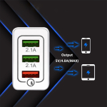 Adaptador Cargador 3 Puertos Usb Carga Rápida Qc 3.0 Fast - Imagen 5