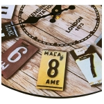 Reloj De Pared Simil Madera Retro Silencioso Decorativo - Imagen 6