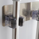 Soporte Para Escoba O Lampaso Autoadhesivo Pared Doble - Imagen 2