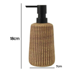 Dispensador De Jabón Cerámica A Rayas Texturizado Para Baño - Imagen 10