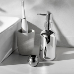 Dispensador Jabon Liquido O Cremas Para Baño Metalizado - Imagen 6