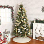Falda Árbol De Navidad Tejida Trenzada 62cm Color Beige - Imagen 5