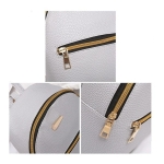 Mini Mochila Bandolera Simil Cuero Moderna Chica - Imagen 10