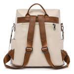 Mochila Urbana En Cuero Pu Estilo Hobo Varios Bolsillos - Imagen 3