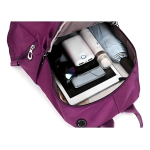 Mochila Escolar Viaje Ligera Con Bolsillo Exteriores Color Azul Diseño De La Tela Azul - Imagen 4