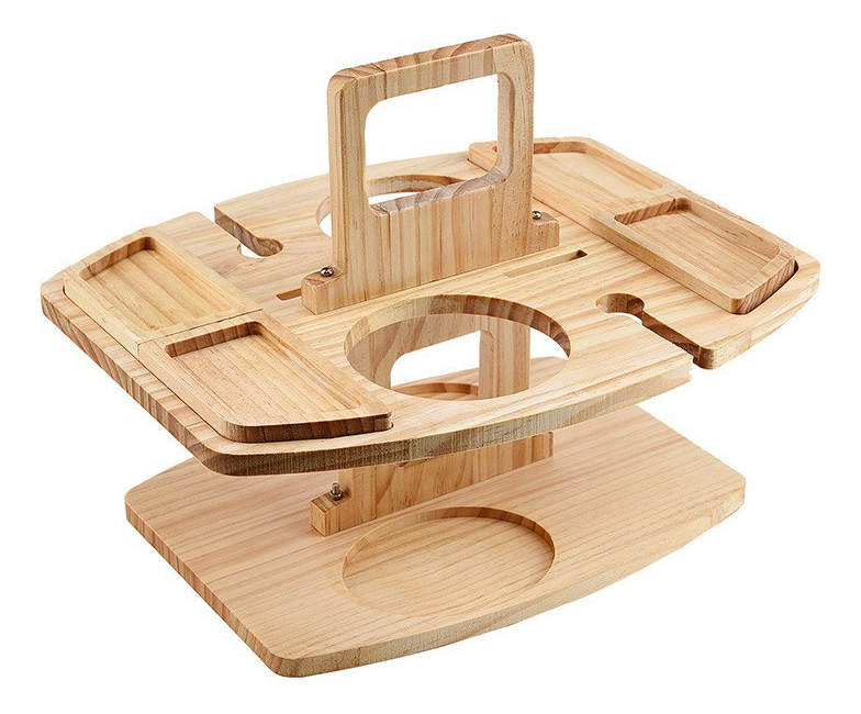 D_905520-MLU79804779859_102024-F.jpg Mesa Para Copetin Picadas Con Portabotellas De Dos Pisos - Imagen 1