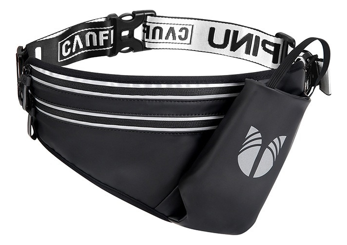 D_905649-MLU71927457683_092023-F.jpg Cinturon Deportivo Porta Celular Botella Ajustable Negro - Imagen 1